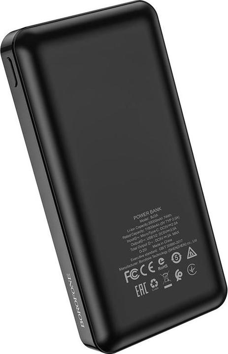 Image du produit Borofone External battery Power Bank BJ3A Type-C microUSB 2 * USB (2A) 20000mAh black (20000 mAh)