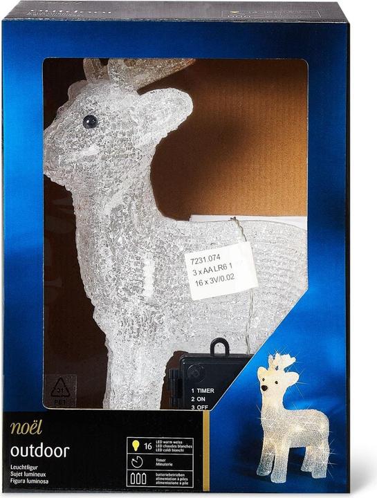 Produktbild Noel Outdoor Rentier mit LED, batteriebetrieben