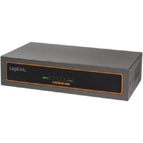 LogiLink NS0098 (5 Ports), Netzwerk Switch, Schwarz