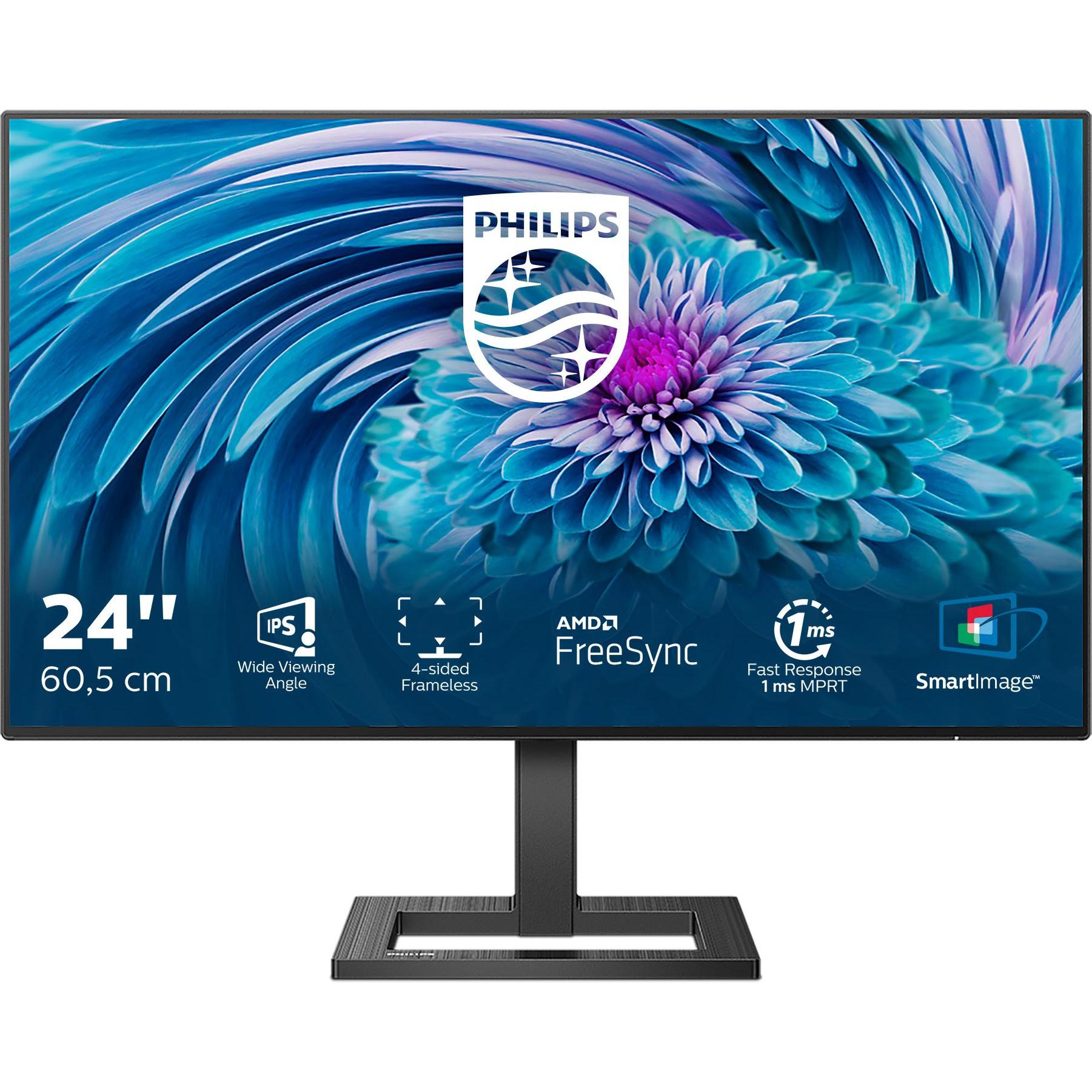 Philips 242E2FA/00 (1920 x 1080 Pixel, 24"), Monitor, Schwarz