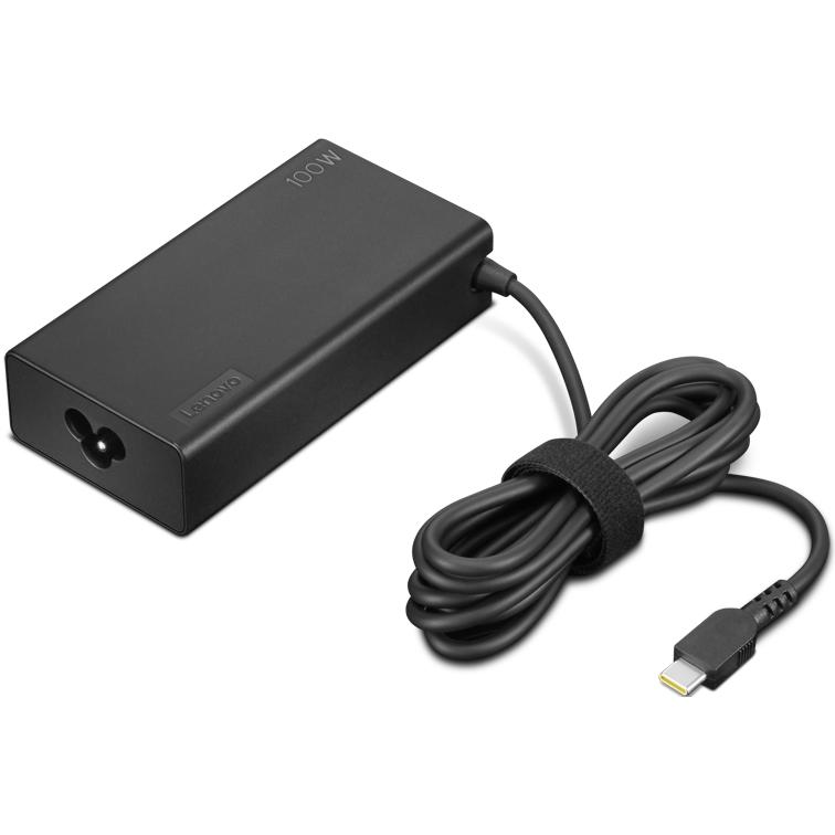 Lenovo USB-C 100W AC Adapter EU (P) (100 W), Alimentatore per notebook, Nero