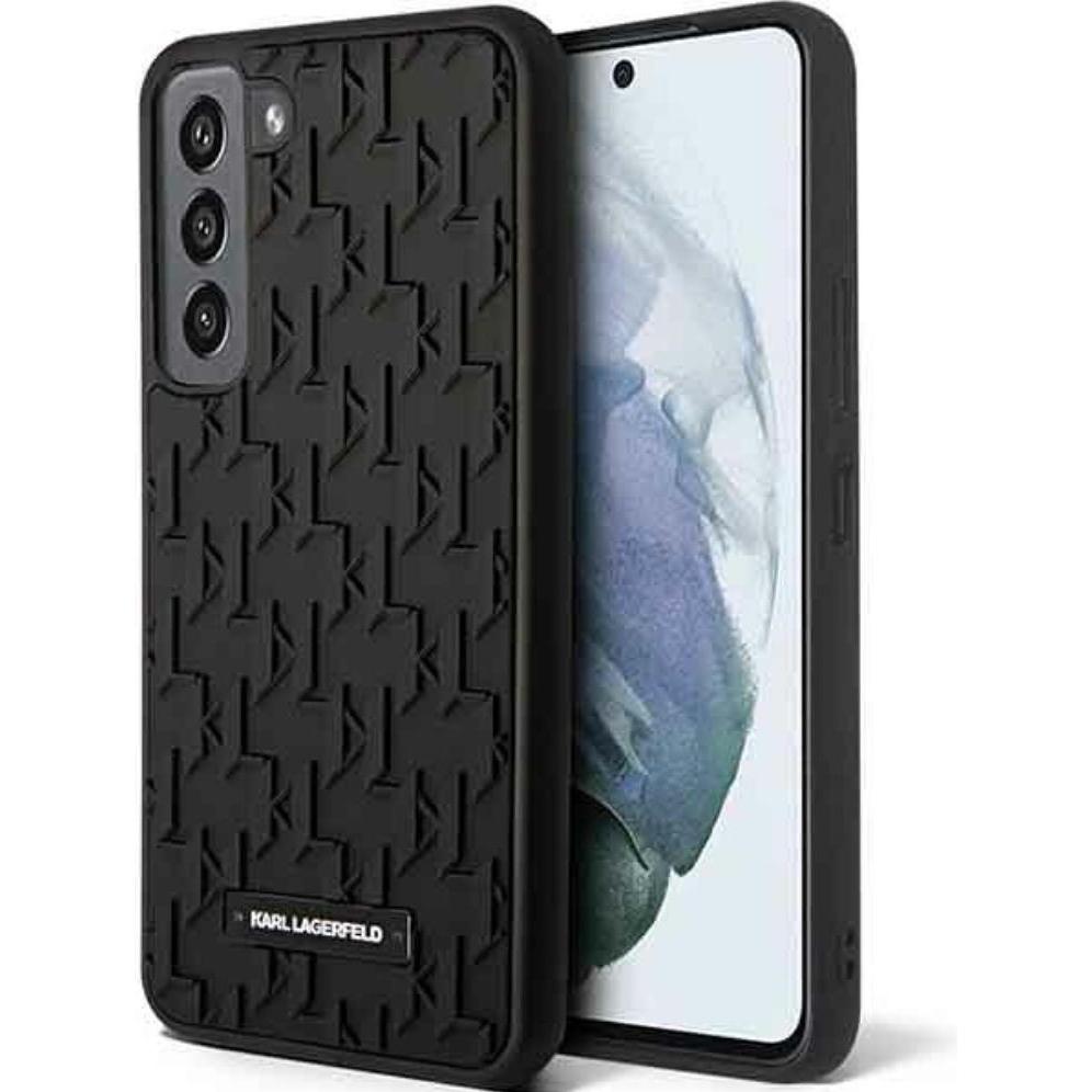 Karl Lagerfeld KLHCS23SRUPKLPK S23 S911 hardcase black/black 3D Monogram (Samsung Galaxy S23), Smartphone Hülle, Schwarz