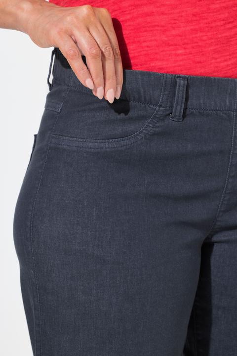 Immagine prodotto Ulla Popken Culottes di jeans modello Mary con taglio della gamba ampio e cintura elastica (42)