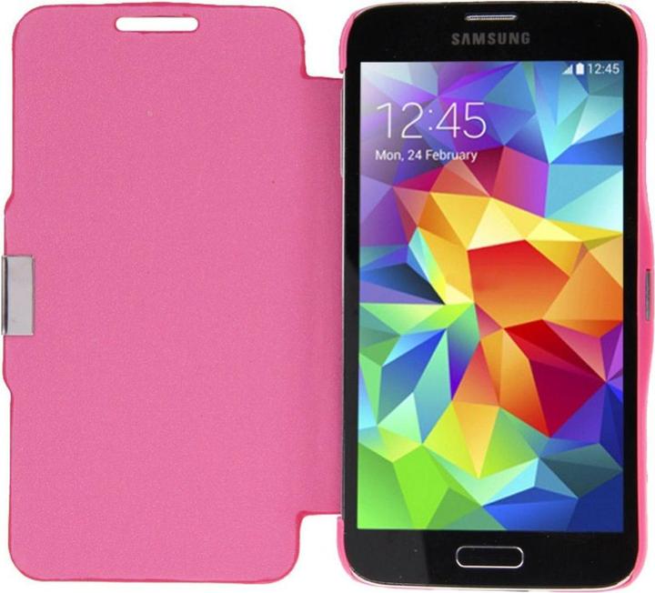 Produktbild König Design Handyhülle Tasche für Samsung Galaxy S5 mini G800 Pink gebürstet (Samsung Galaxy S5 Mini)