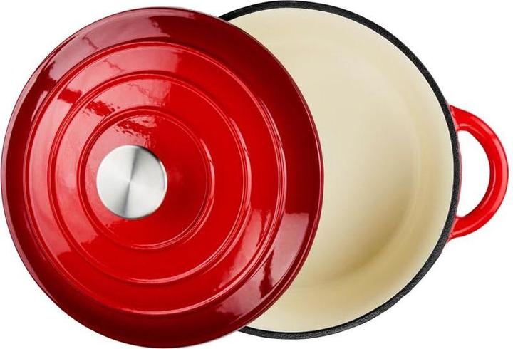 Image du produit alpina Casserole enamel cast iron Red (Fonte, 24 x 11.80 cm)