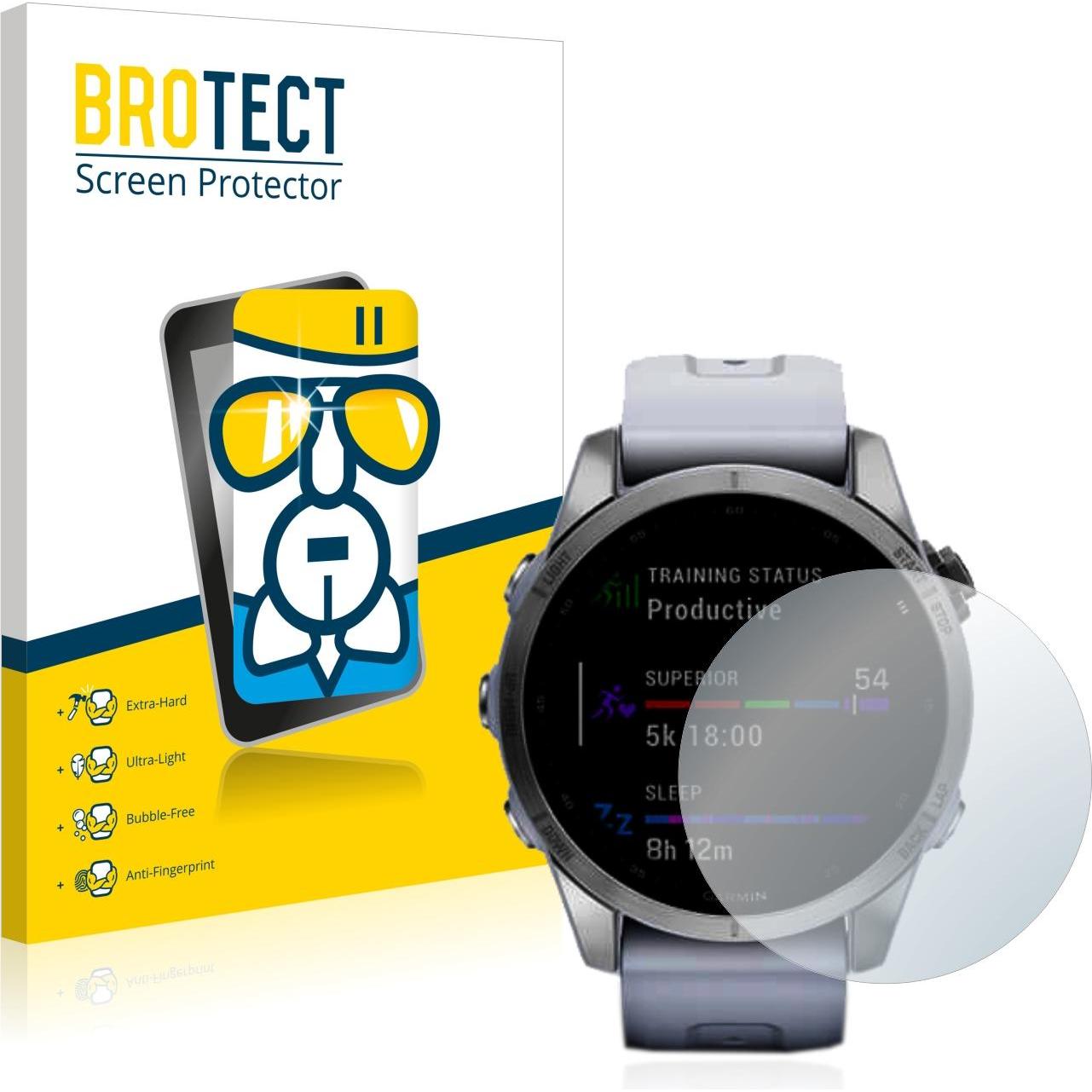 BROTECT AirGlass Panzerglasfolie, Smartwatch Schutzfolie, Transparent