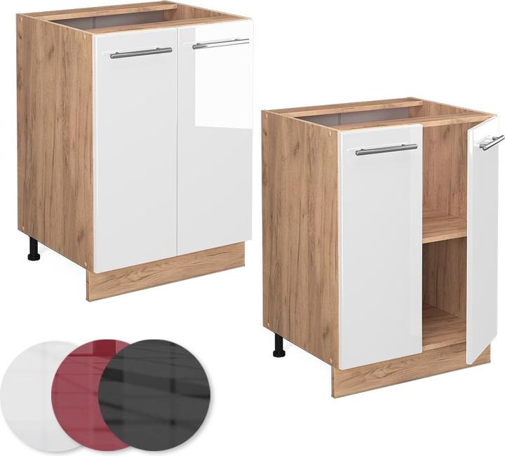 Goldkraft Eiche, Weiss Hochglanz