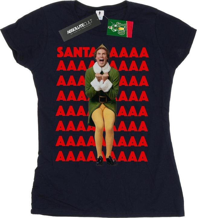 Immagine prodotto Elf Buddy Santa Scream Maglietta Donna (L)