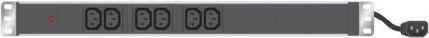 Actual product image Exertis Connect 19" socket strip 6-way IEC C13