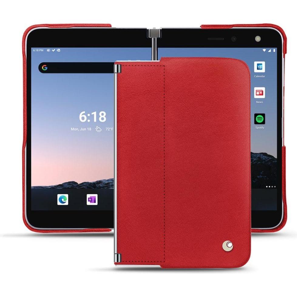 Noreve Lederschutzhülle (Microsoft Surface Duo 2), Smartphone Hülle, Rot