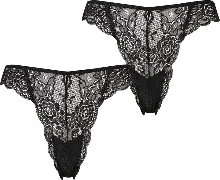 Produktbild Urban Classics Damen Spitzen-Tanga (M, 2er Pack)