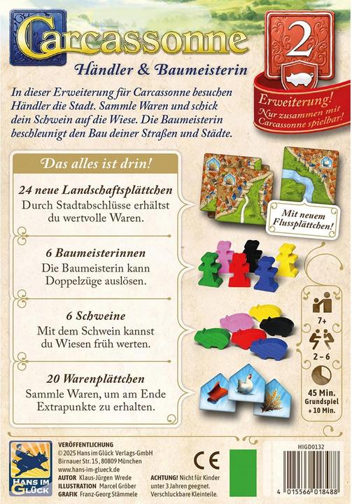 Actual product image Hans im Glück Carcassonne - Händler und Baumeister (German, 2 - 6 Players)