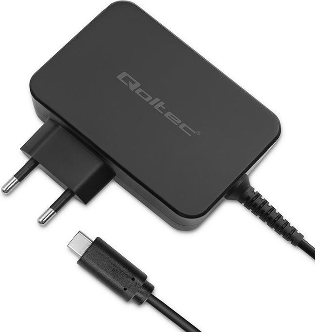 Qoltec PD 120W Turbo Schnellladegerät | 5-28V | 3-4 5 A | USB-C | Schwarz (120 W)