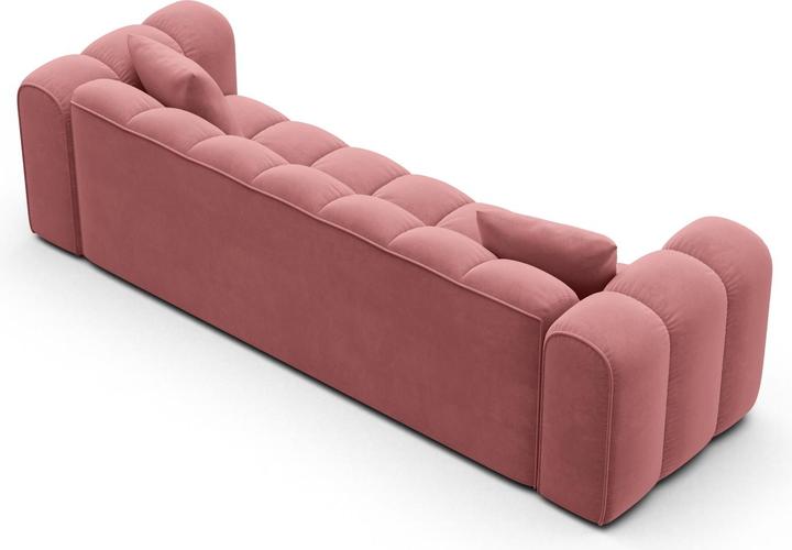 Actual product image Maison Heritage Velvet Sofa With Bed Function And Box, "Arden", 3 Seats, Flamingo, 253x102x70 Made in Europe (3-seater)