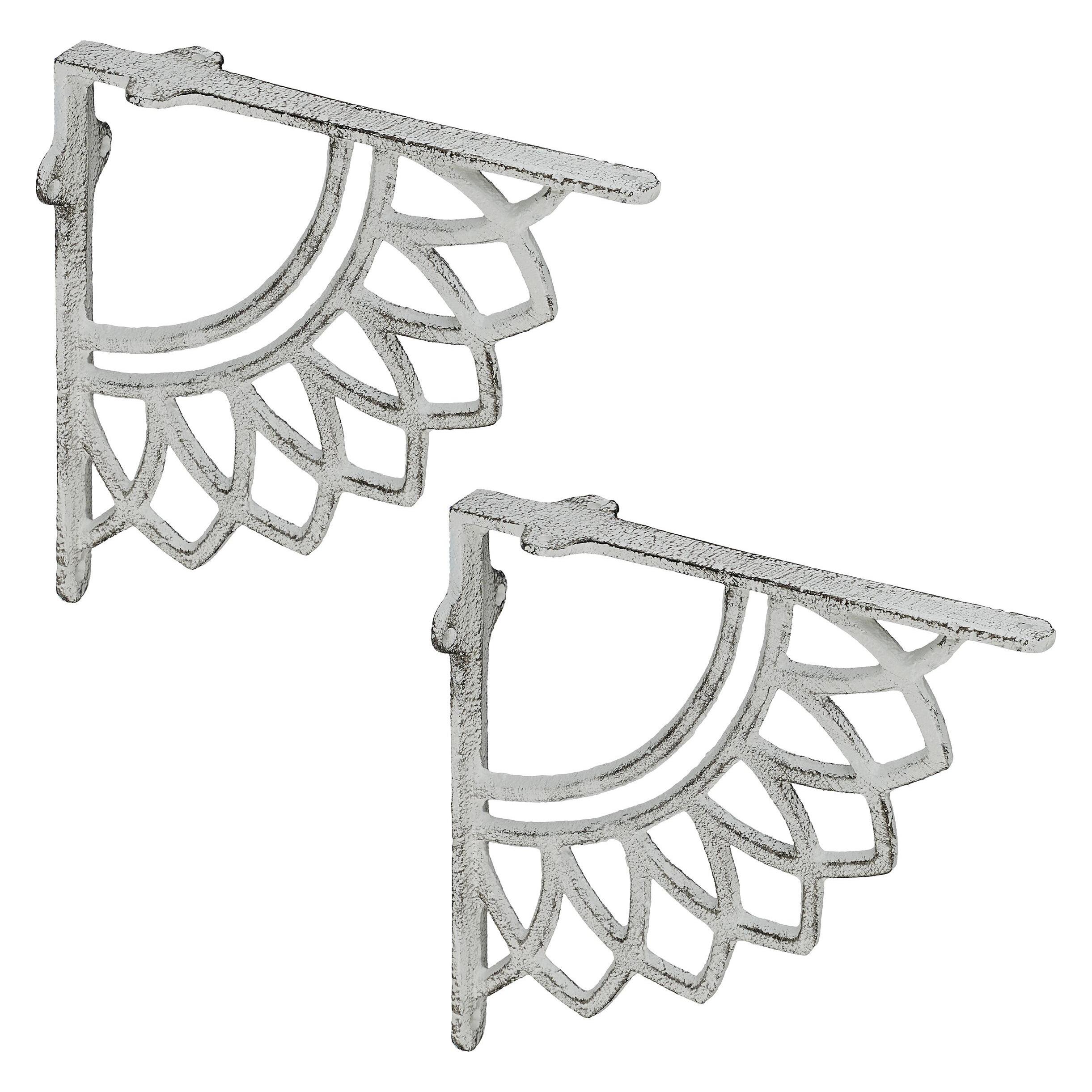Relaxdays, Plank Accessoires, 2x Regalträger