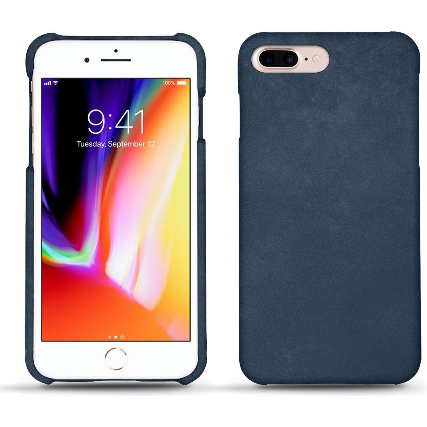 Noreve Lederschutzhülle (Apple iPhone 8 Plus), Smartphone Hülle, Blau