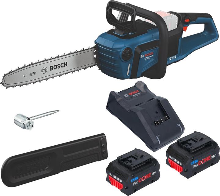 Actual product image Bosch Professional GKE18V-40 Professional cordless chainsaw 18 V 40 cm brushless + 2x ProCORE rechargeable (Battery chain saw)