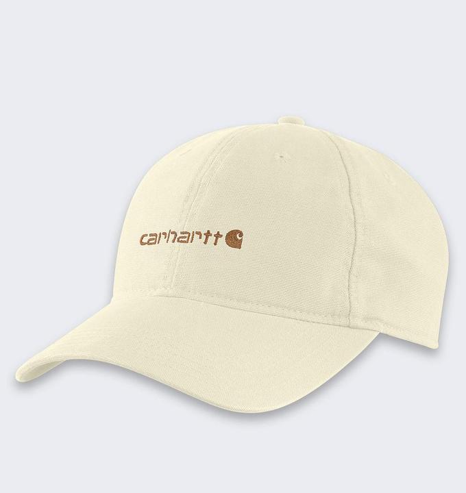 Produktbild Carhartt Kappe aus Canvas mit Grafikstickerei in Ecru