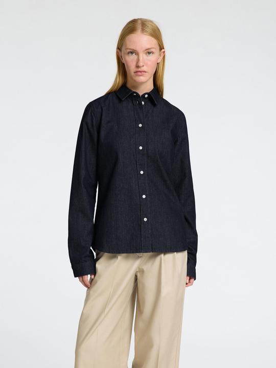 Actual product image Selected Body-hugging long-sleeved denim shirt (40)