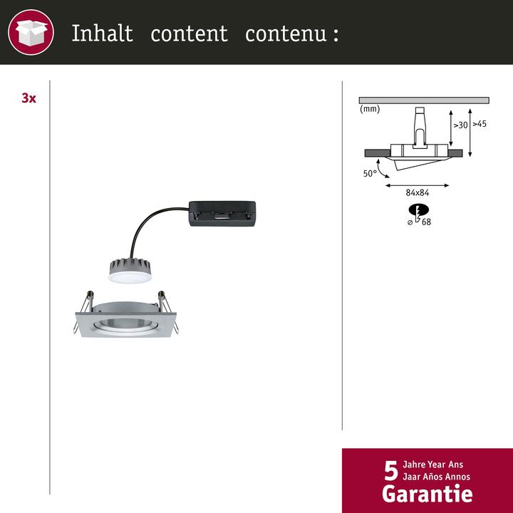 Produktbild Paulmann Einbauleuchte Nova Plus Set (425 lm)