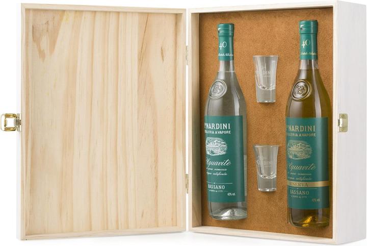 Actual product image Nardini Riserva 40 + Riserva 50 + shot glass (2 x 70 cl)