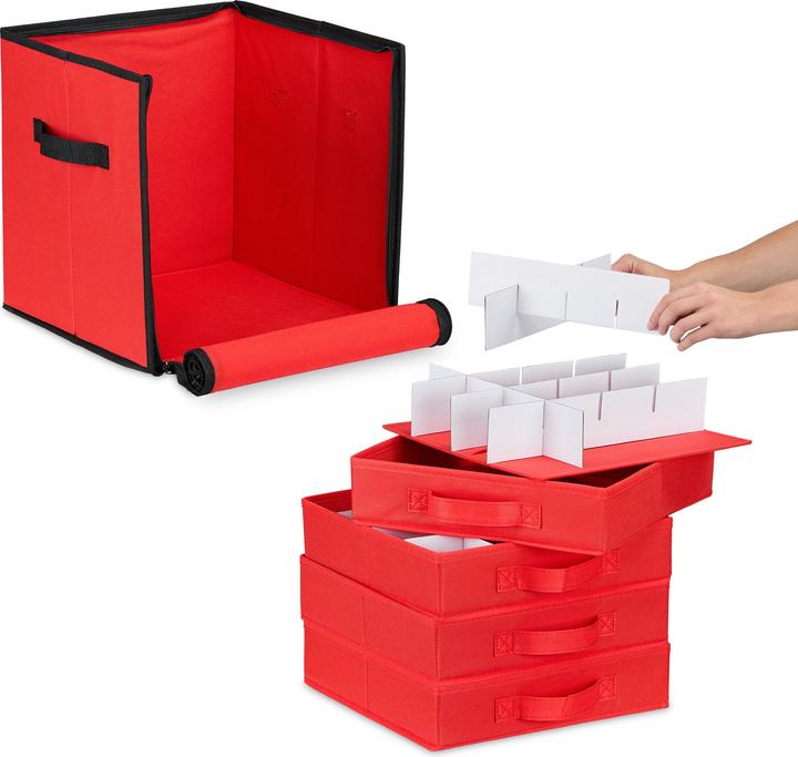 Productafbeelding Relaxdays Kerstbal opbergdoos (30,5 x 31 x 30,5 cm)