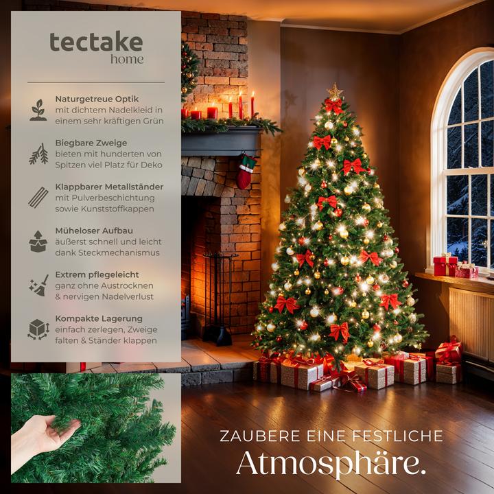 Produktbild tectake Künstlicher Weihnachtsbaum Dasher, naturgetreue Optik (210 cm)