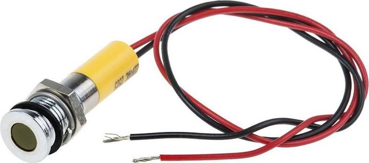 Produktbild RS PRO 8mm flush satin chr LED wires,yel 220Vac