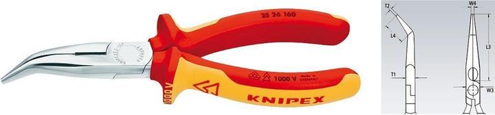 Productafbeelding Knipex Platte rondneus tang met snijkant (radiotang) 25 26 160 (160 mm)