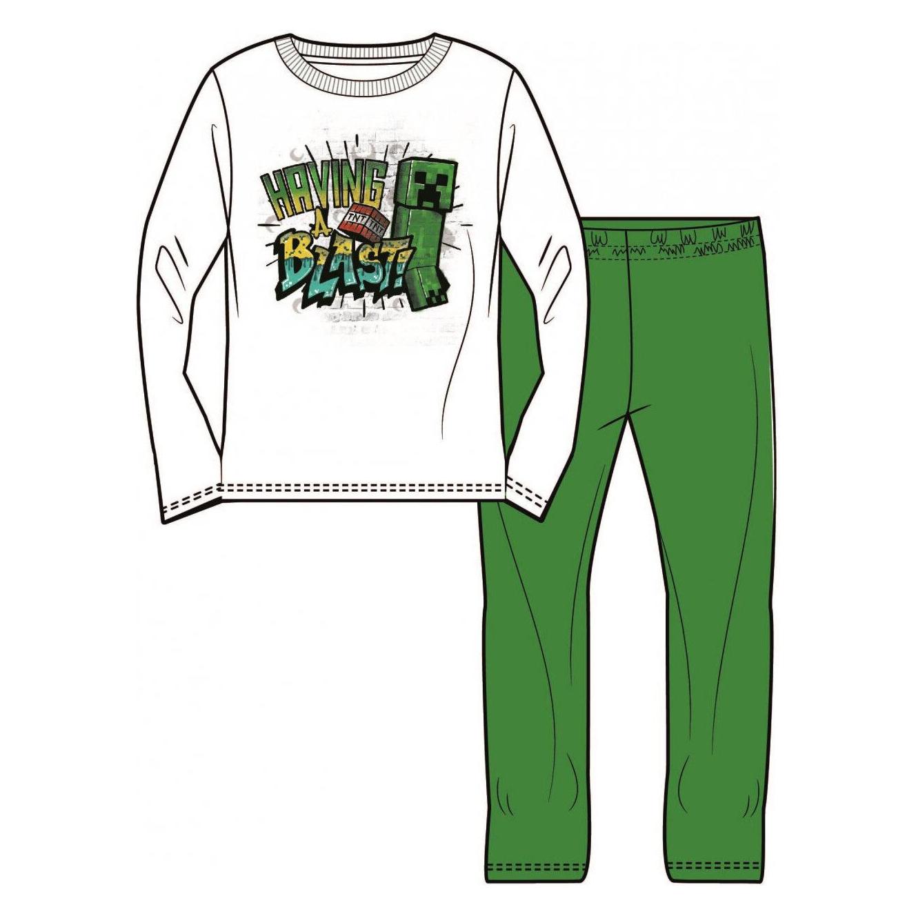 Procos, Jungen, Pyjamas, Minecraft Kind Lang Schlafanzug 10 Jahre, Mehrfarbig, (140)
