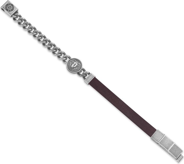 Immagine prodotto Police PEAGB0023302 Crest (19 cm, Acciaio inossidabile, Cuoio)