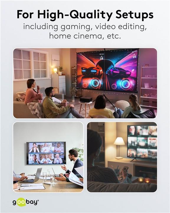 Produktbild Goobay USB-C-Kabel, USB4, 100 W, 20 Gbit/s, Power Delivery, 1 m (1 m, USB 4.0, 100 W)