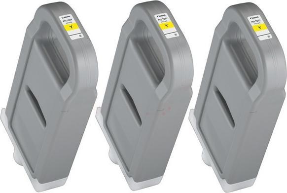 Canon 3x PFI-707Y Yellow ink Standard capacity 700ml 3-pack iPF830/840/850 (Y)