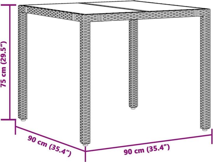 Produktbild vidaXL Gartentisch