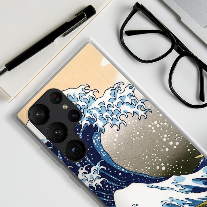 Produktbild DeinDesign Silikon Hülle für Samsung Galaxy S23 Ultra Handyhülle Case Smartphone Schutzhülle Die grosse Welle (Samsung Galaxy S23 Ultra)