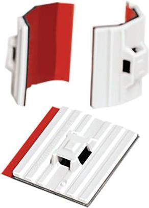 Produktbild HellermannTyton Flextack mount white 28 x 28mm (Befestigungsschlaufen, 28 mm, 100 Stk.)