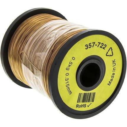 Thumbnail - Rs Pro, Kabelleitung, Kupferlackdraht 0,32mm PU isoliert 700m (700 m)
