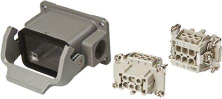 Produktbild Harting Sockelg. + Buchseneinsatz HAN E 6-polig