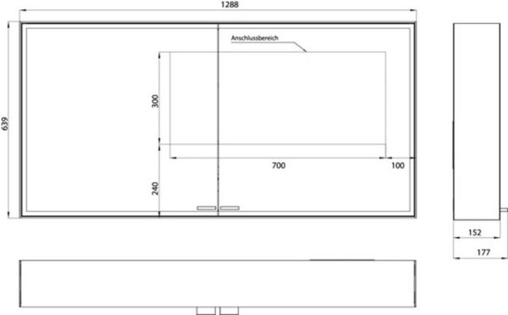 Produktbild Emco asis prestige 2 Lichtspiegelschrank, Aufputzmodell, 1288mm (84.50 x 141 x 27 cm)