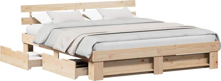 Actual product image vidaXL Holzbett (200 x 200 cm)