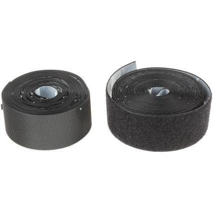 RS PRO, Nastro in velcro, Black HD stick on tape,5m L x 50mm W (50 mm)