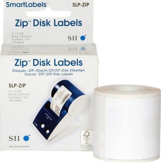Image du produit Seiko SLP-ZIP ZIP-Disk Étiquettes, 1 rouleau à 190 étiquettes (5.95 cm)
