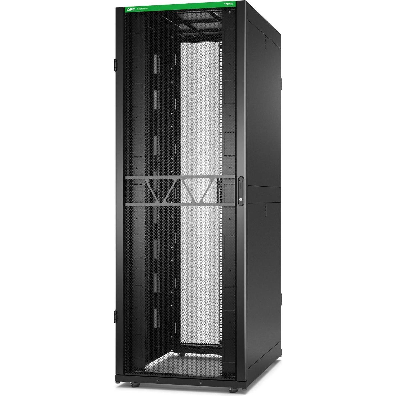 APC NetShelter SX Server Rack Gen 2 48U 2258H x 800W x 1200D mm w/ Sides Black (48 HE, 19 Zoll Rack), Serverschrank, Sch...