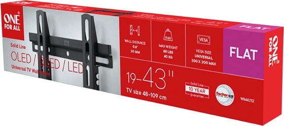 Actual product image One for All Solid WM4212 (Wall, 43", 40 kg)