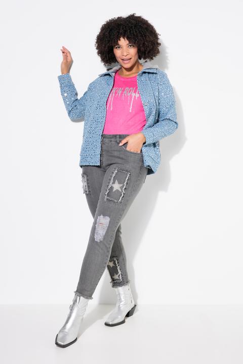 Actual product image Angel of Style Skinny-Jeans, Slim Fit, Sterne-, Destroy-Patches, 5-Pocket (54)