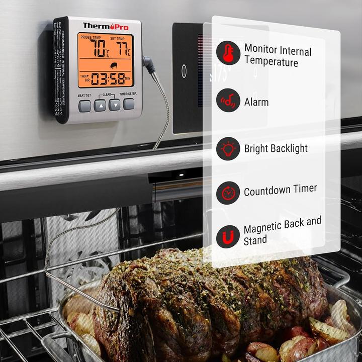 Produktbild ThermoPro Digitales Grill- und Bratenthermometer mit Timer