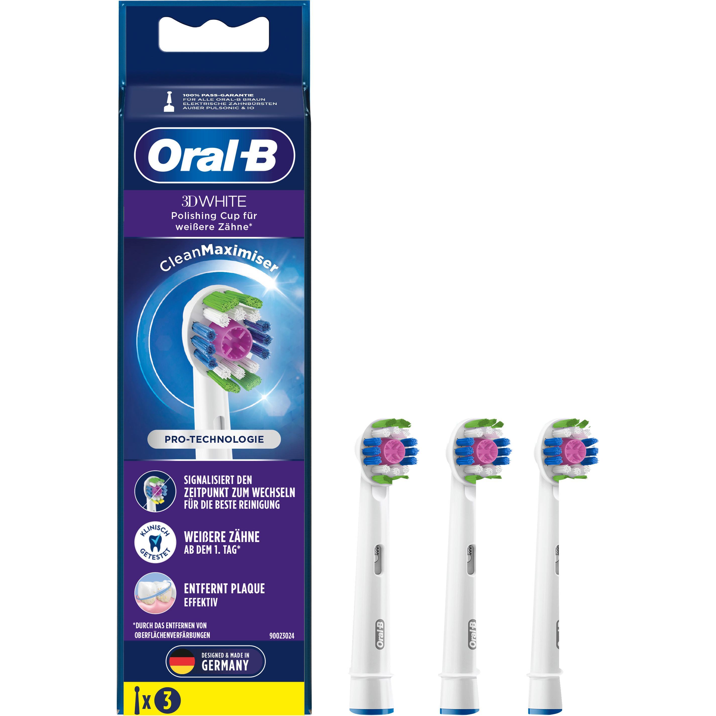 Oral-B, Zahnbürstenkopf, 3D White CleanMaximiser (3 x)