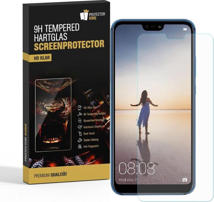 Actual product image Protectorking 2x 3D A++ real tempered 9H armoured glass CLEAR (2 Piece, Huawei P20 Lite)