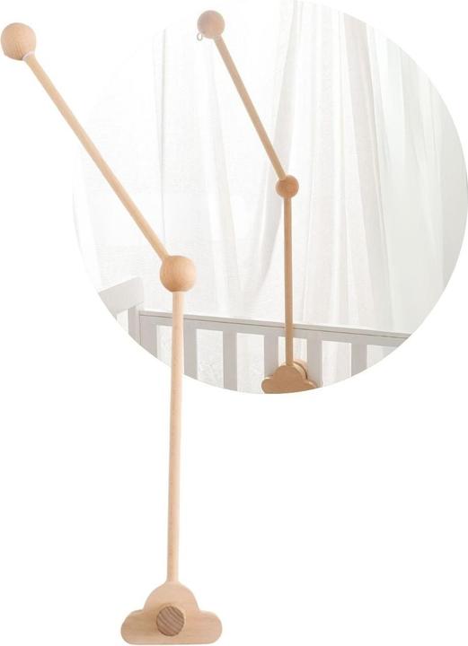 Image du produit Hermex Mobile Halterung Babybett Wolken Glockenhalter Spieluhr Arm