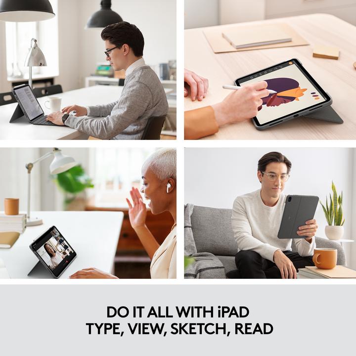 Image du produit Logitech Combo Touch (DE, iPad Air 2020 (4. Gen), iPad Air 2022 (5e génération))
